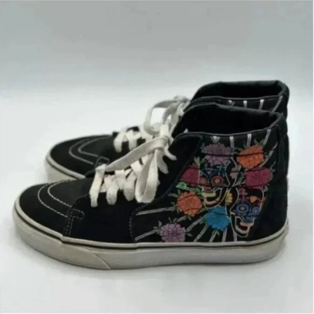 Vans Lizzy Unisex Armanto Floral Black Skateboard High Top Sneakers Size 8